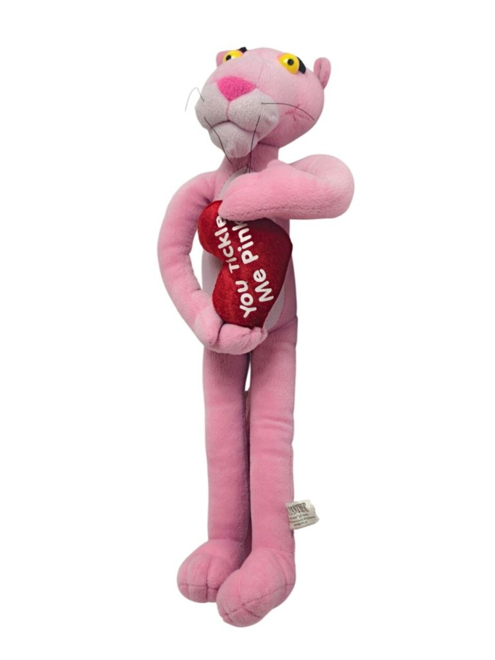 Vtg MGM Pink Panther 17" Plush Holding Heart You Tickle Me Pink 2005 Nanco Stuff